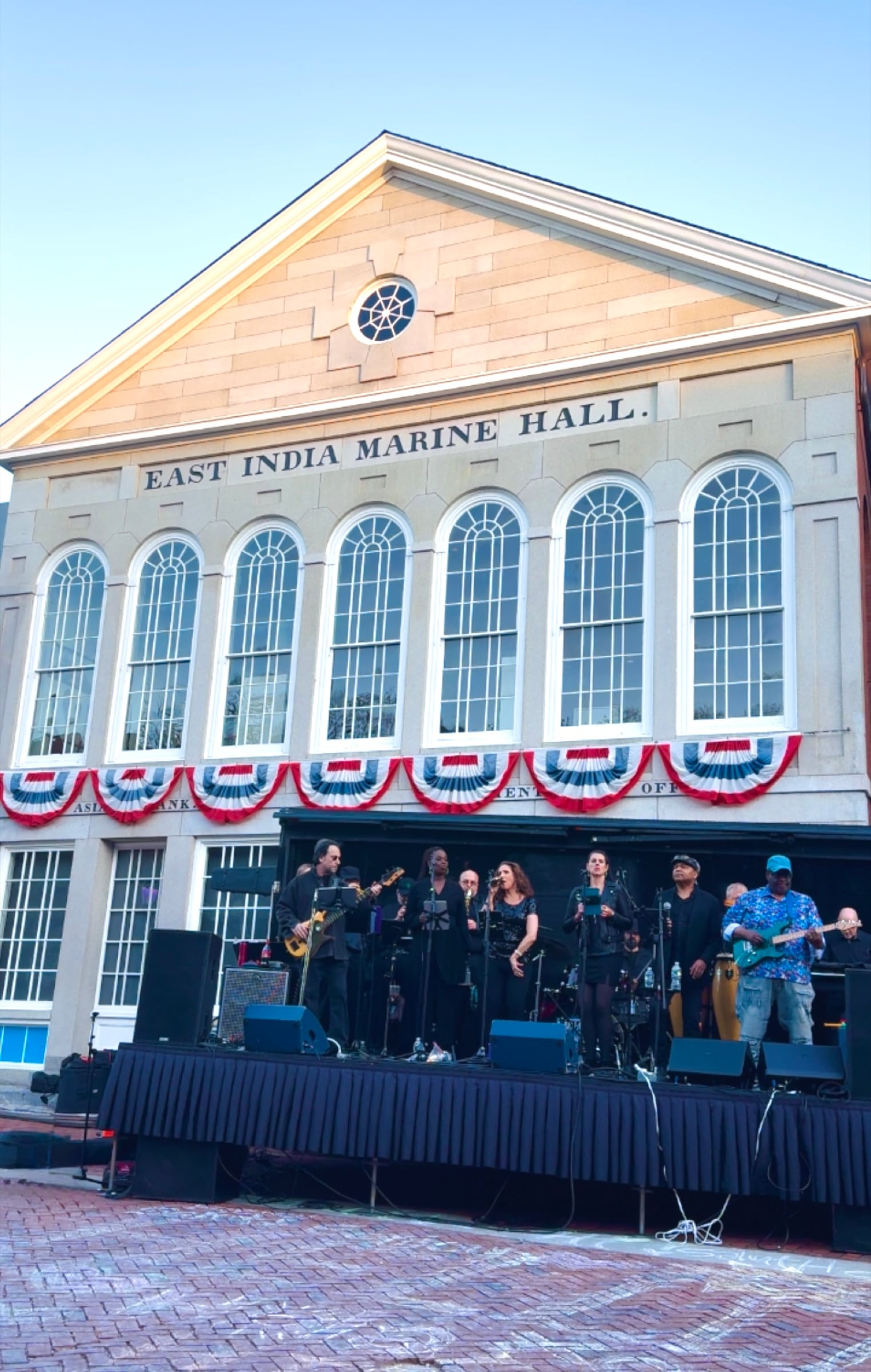 Live music performance inside East India Marine Hall at the Peabody Essex Museum in Salem MA