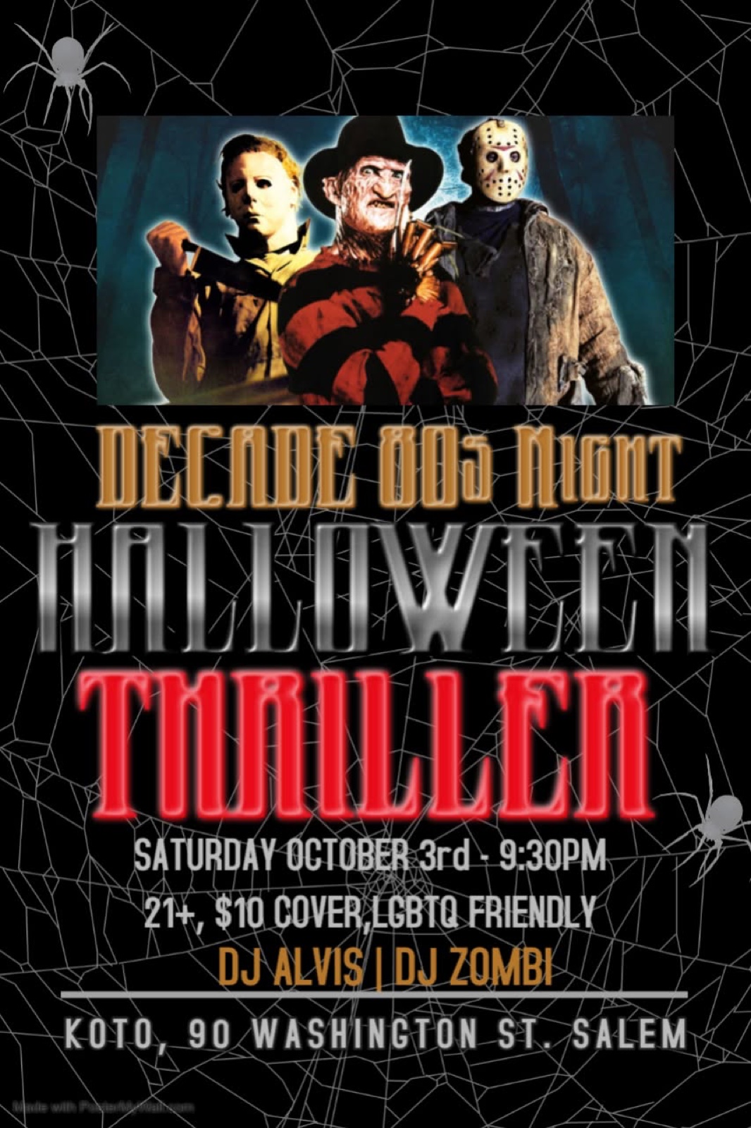 Decade 80's Night: Halloween Thriller